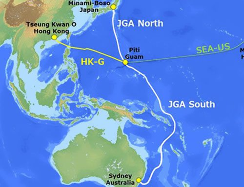 日本-关岛-澳大利亚海底电缆开建